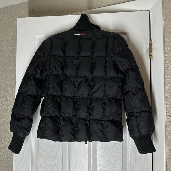 VTG Tommy Jeans Quilted Puffer Jacket US Ski Team Ribbed Cuffs/Collar Y2K - Picture 5 of 13
